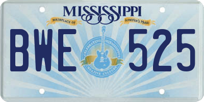 MS license plate BWE525