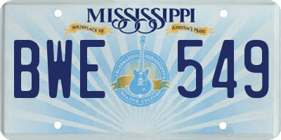 MS license plate BWE549