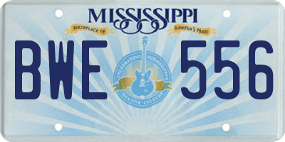MS license plate BWE556