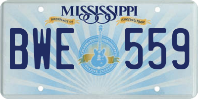 MS license plate BWE559