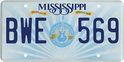 MS license plate BWE569