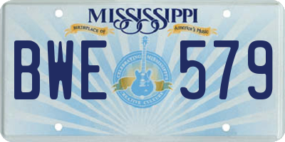 MS license plate BWE579