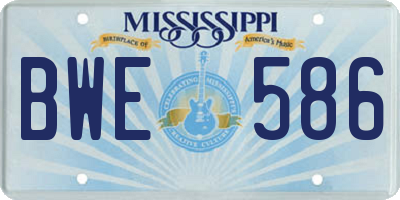 MS license plate BWE586