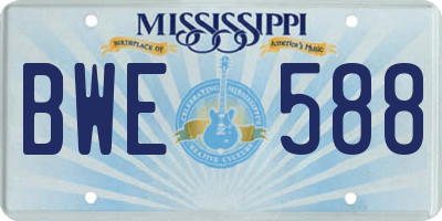 MS license plate BWE588