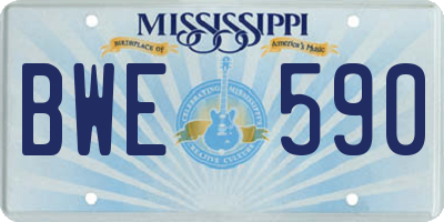 MS license plate BWE590