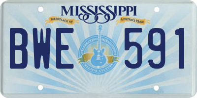 MS license plate BWE591
