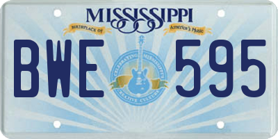 MS license plate BWE595