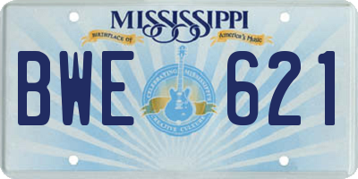 MS license plate BWE621