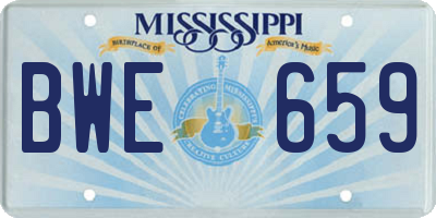 MS license plate BWE659