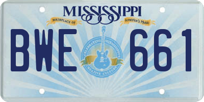 MS license plate BWE661