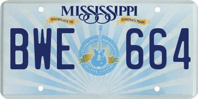 MS license plate BWE664