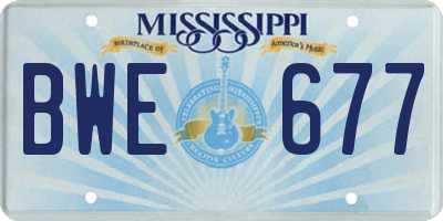 MS license plate BWE677