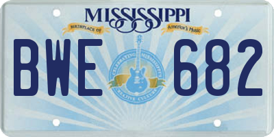 MS license plate BWE682