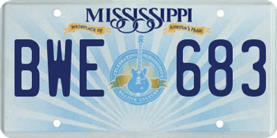 MS license plate BWE683