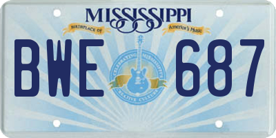 MS license plate BWE687