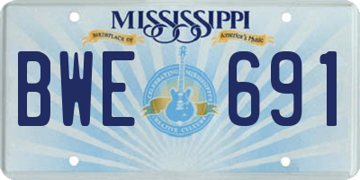 MS license plate BWE691