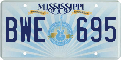 MS license plate BWE695