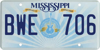 MS license plate BWE706