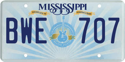 MS license plate BWE707