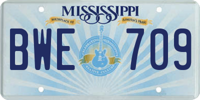 MS license plate BWE709