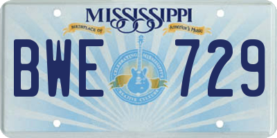MS license plate BWE729