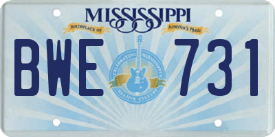 MS license plate BWE731