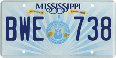MS license plate BWE738