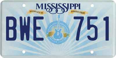 MS license plate BWE751