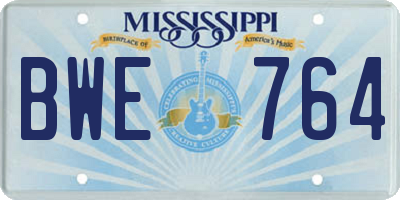 MS license plate BWE764