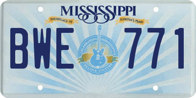 MS license plate BWE771