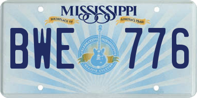 MS license plate BWE776