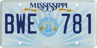 MS license plate BWE781