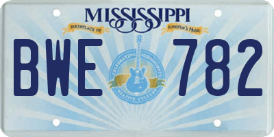 MS license plate BWE782