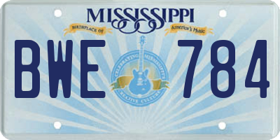 MS license plate BWE784