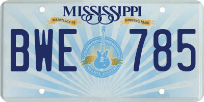 MS license plate BWE785