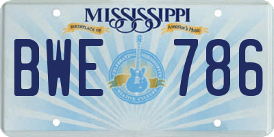 MS license plate BWE786