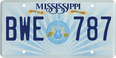 MS license plate BWE787