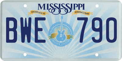 MS license plate BWE790
