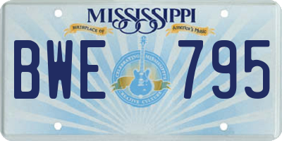 MS license plate BWE795