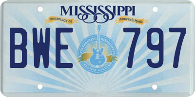 MS license plate BWE797