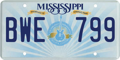 MS license plate BWE799