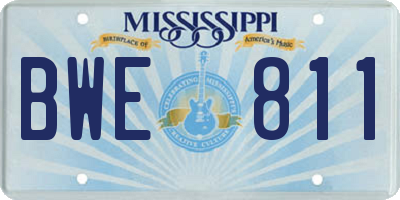 MS license plate BWE811