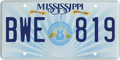 MS license plate BWE819