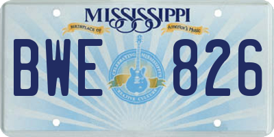 MS license plate BWE826