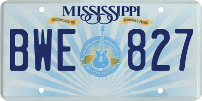 MS license plate BWE827