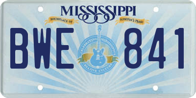 MS license plate BWE841