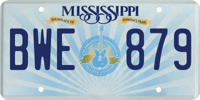 MS license plate BWE879