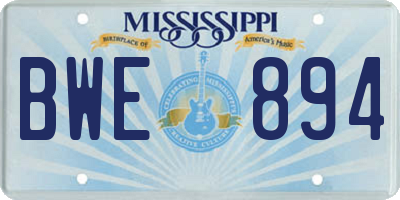 MS license plate BWE894