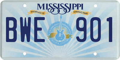 MS license plate BWE901