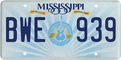 MS license plate BWE939